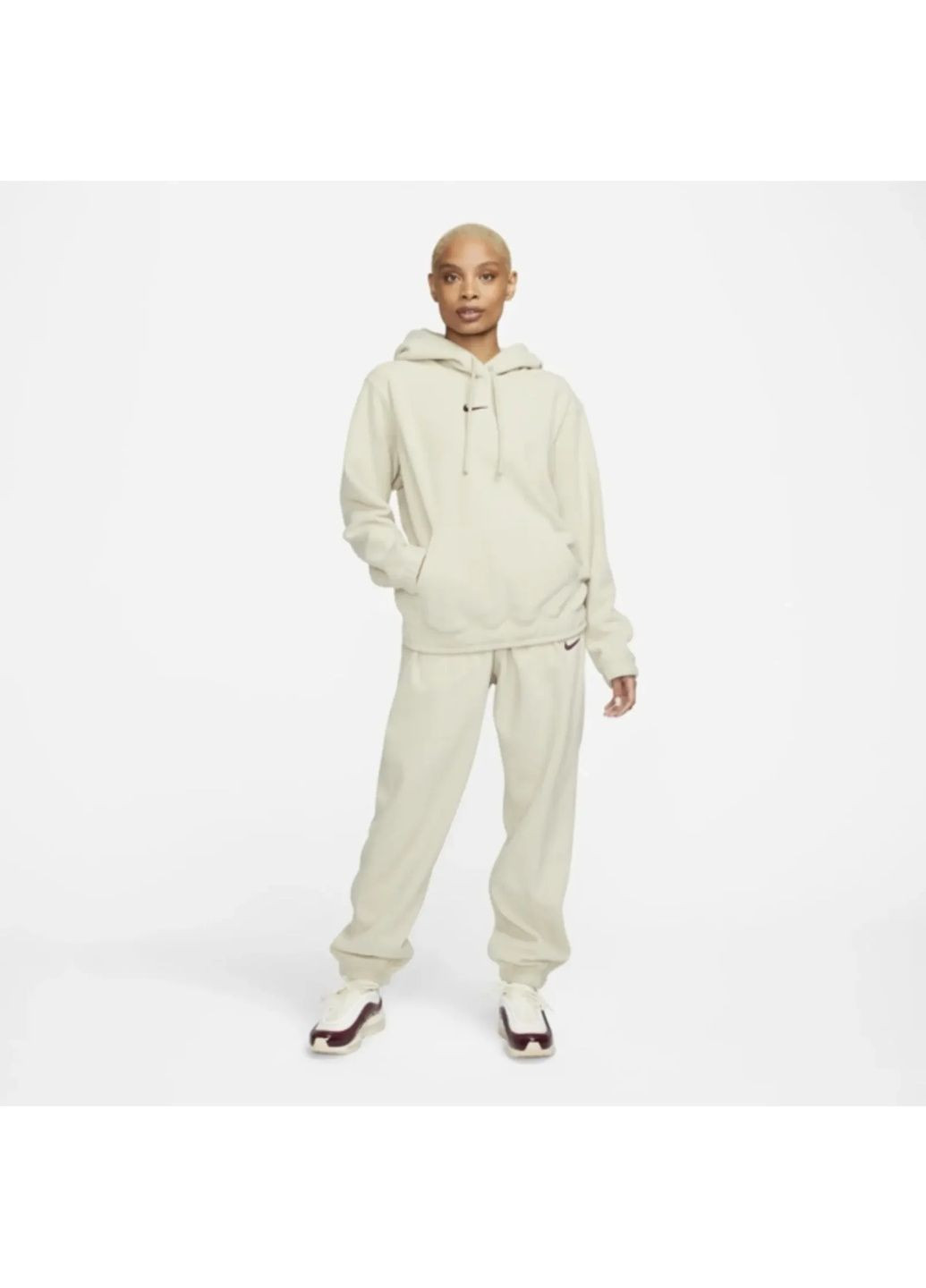 Худі жіноче Sportswear Pullover Fluffy Therma Warm Hoodie Beige Nike (365962208)