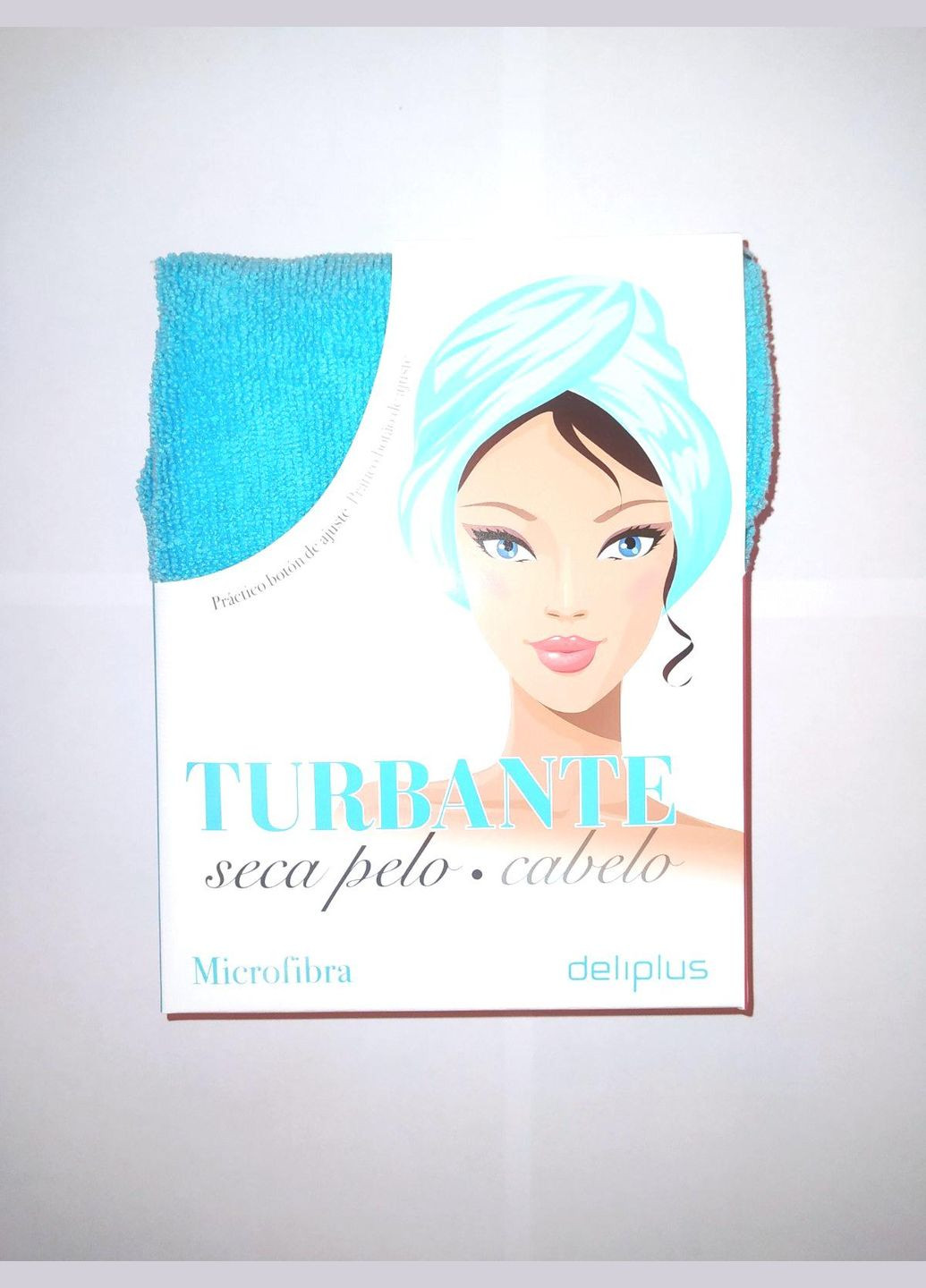 Deliplus полотенце тюрбан для сушки волос голубой dry hair turban блакитний виробництво -