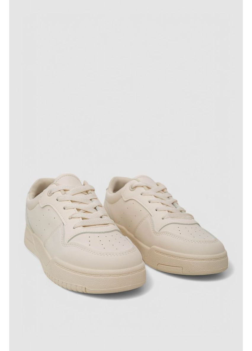 Бежевые кеды женские однотонные,, 248rad130 Ager