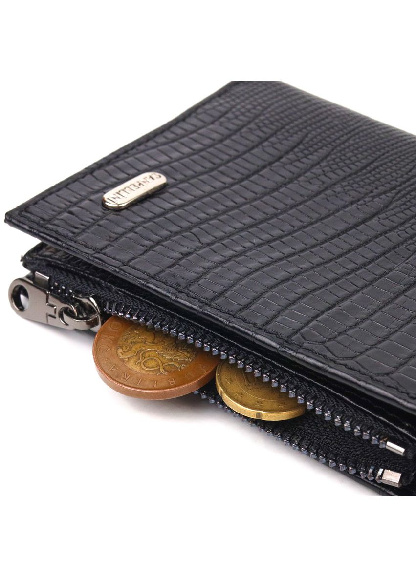 Кошелек мужской Кожаный 21672 Черный Canpellini (306881493)