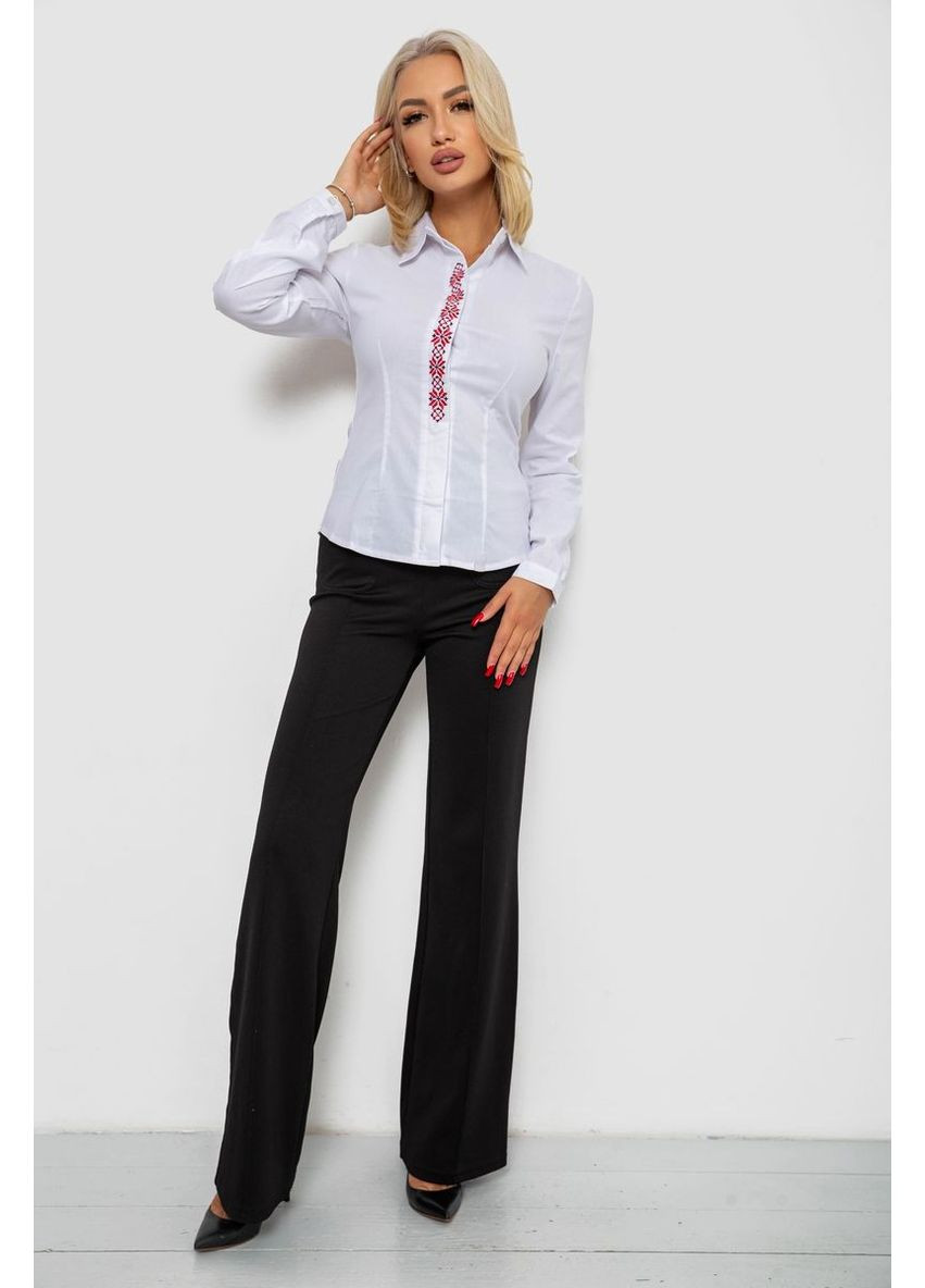 Белая блуза классическая с вышивкой Ager 230R03-1