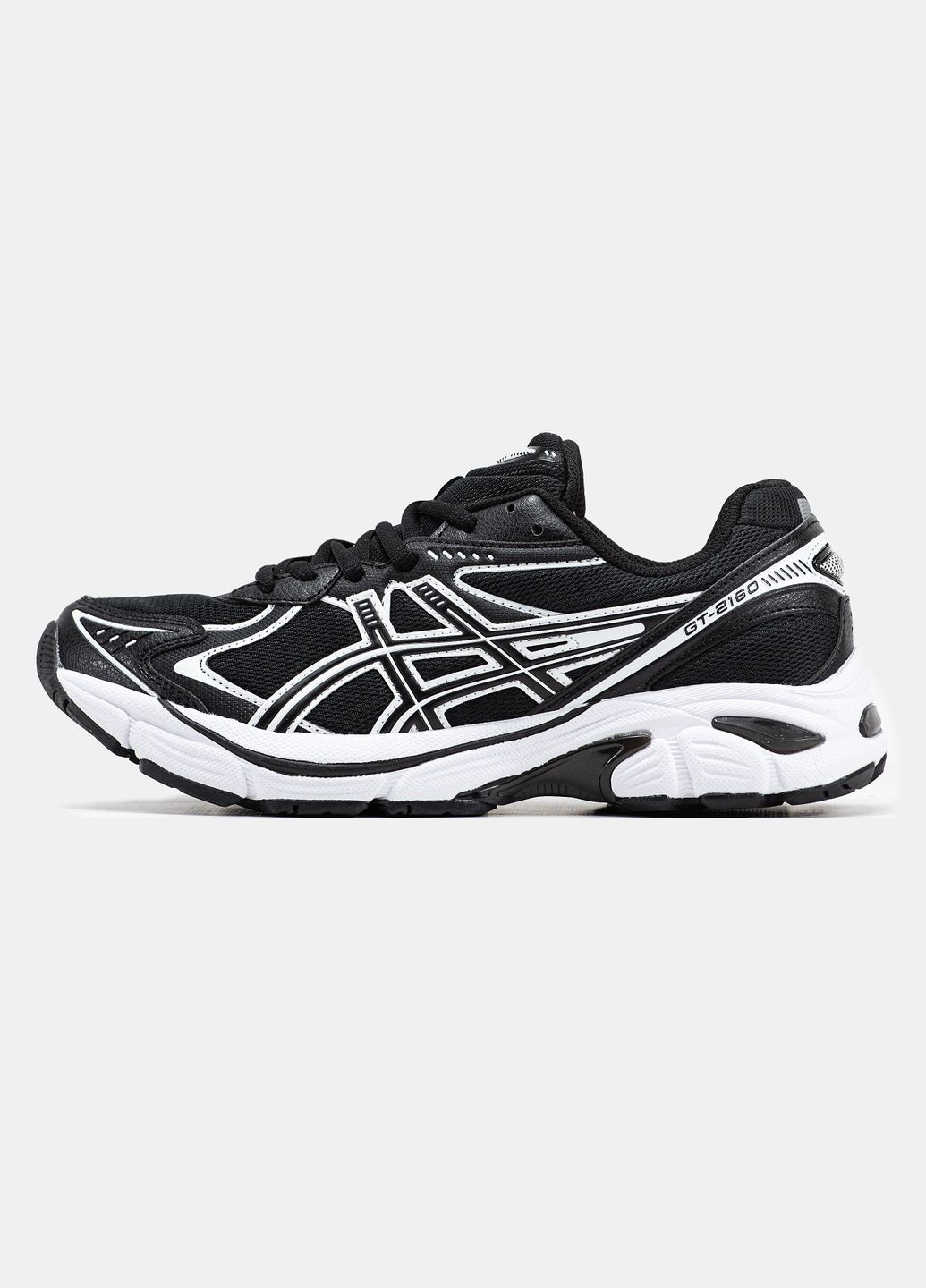 Черно-белые демисезонные кроссовки мужские asics gt-2160 black white | асикс gt-2160 черно-белые No Brand