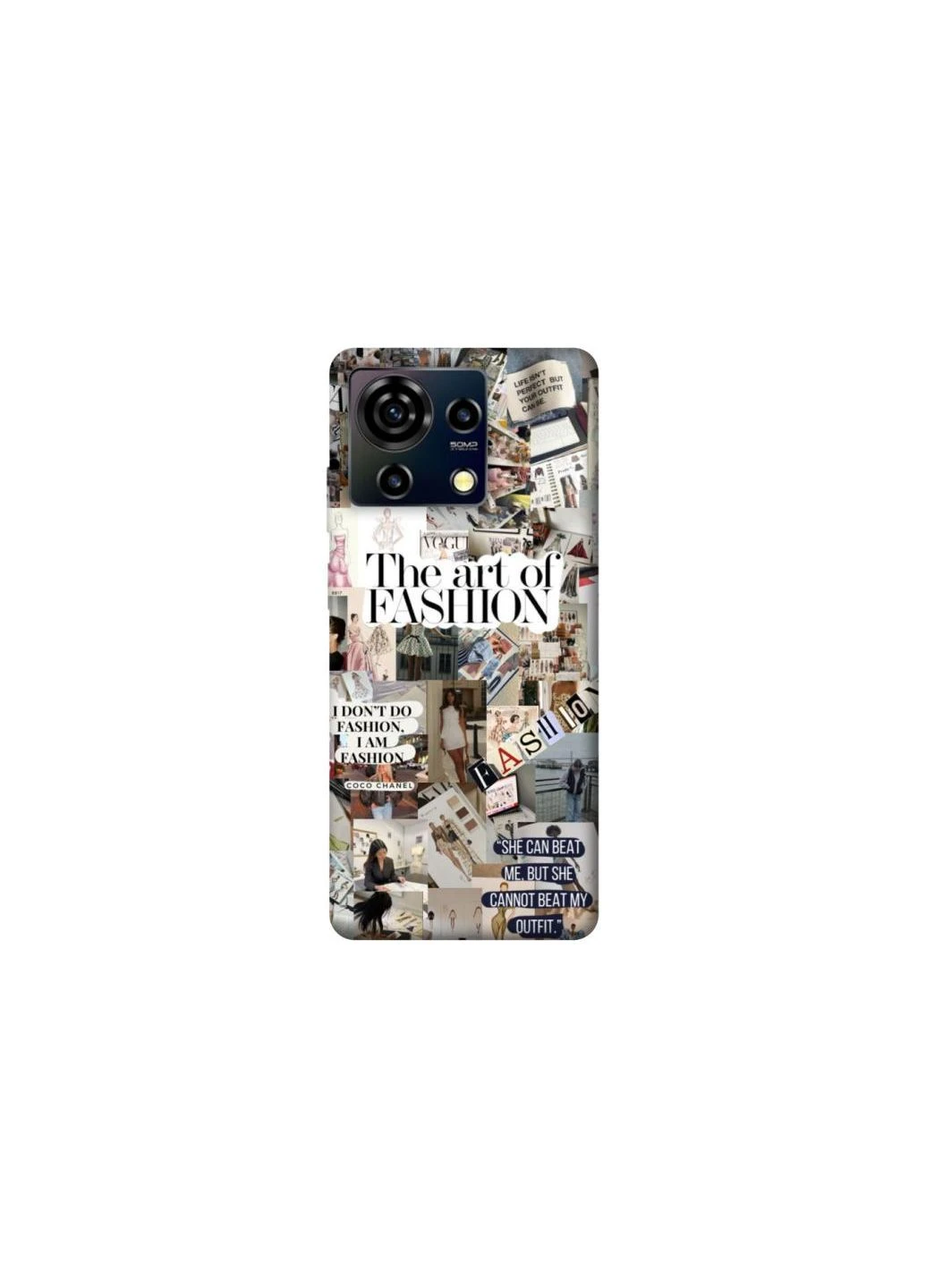 Чехол на ZTE Blade V50 Vita Fashion collage ver.12 Frontalka (393231079)