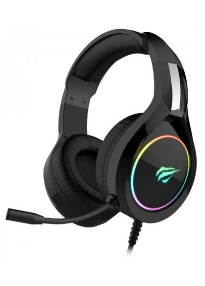 Наушники HV-H2232d Black, mini jack 3,5mm/USB, 21 Ом, кабель 2.2м, подсветка (6939119019617) Havit (367073305)