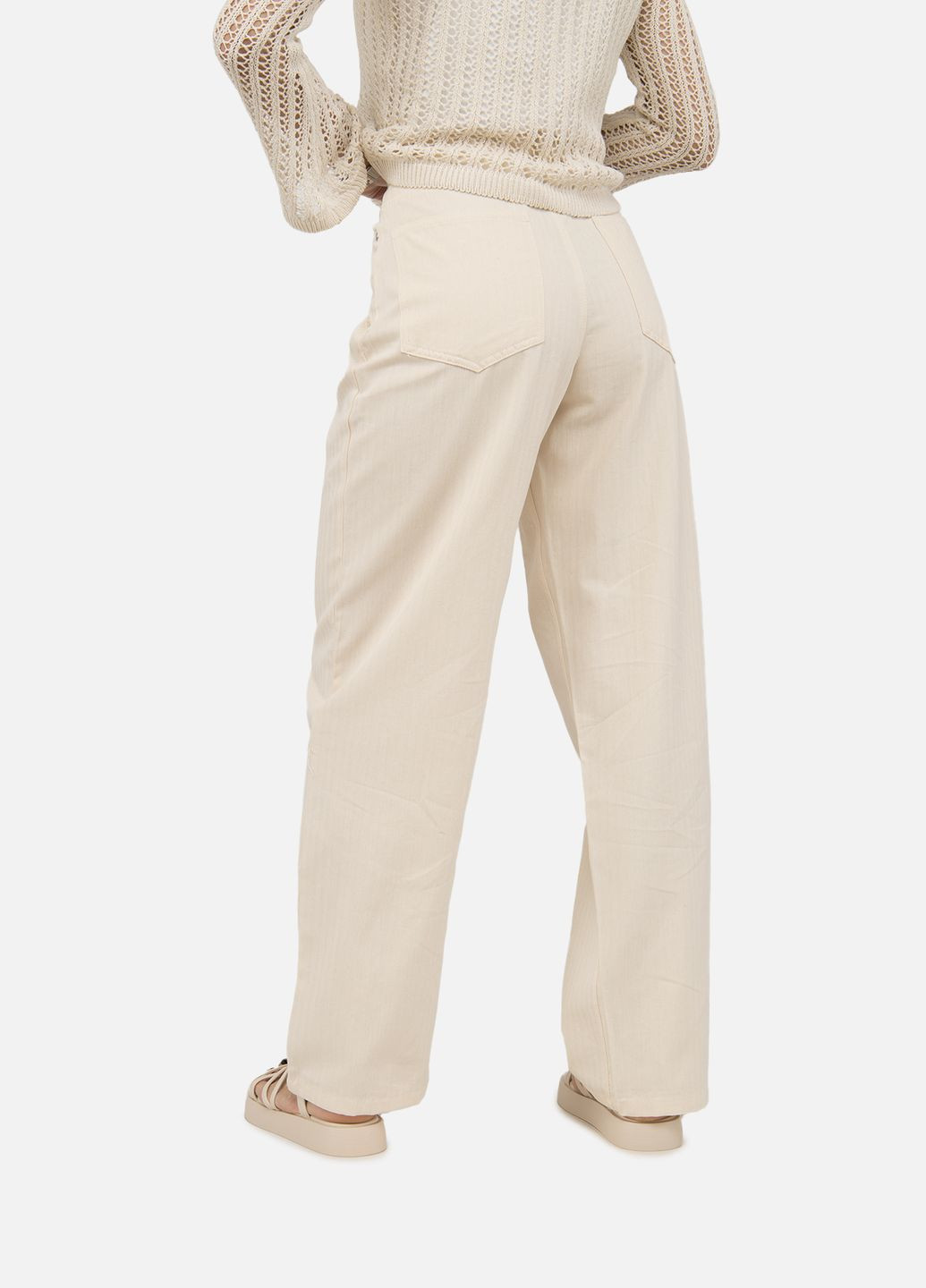 Жіночі штани колір бежевий ЦБ-00250951 Reyon (306712781)