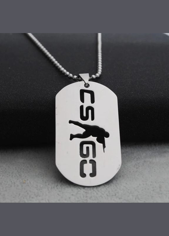 Мужская цепочка с кулоном CS GO Контер Забастовка кулон на шею в виде армейского жетона Liresmina Jewelry (289355754)