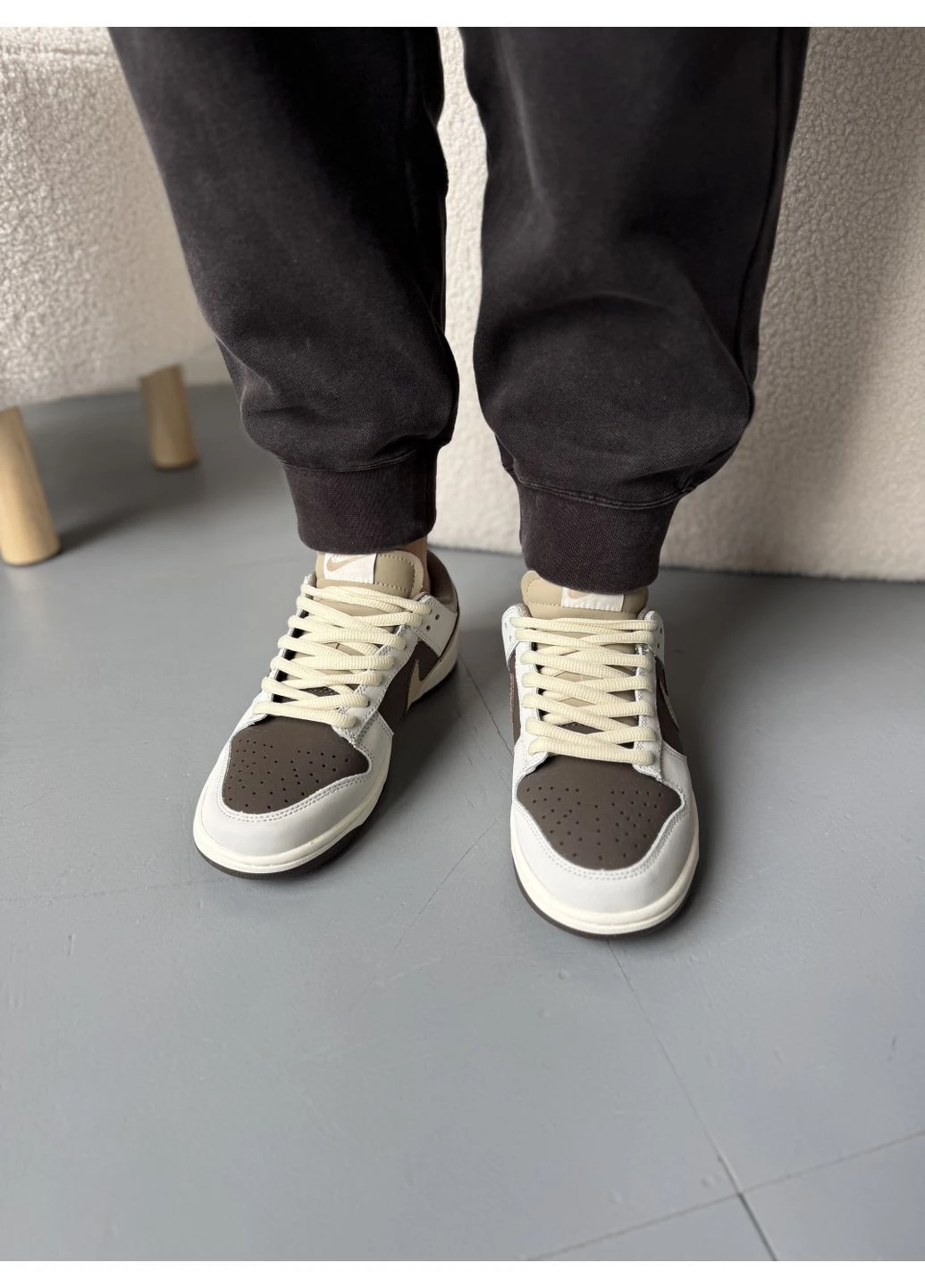 Коричневые демисезонные кроссовки мужские nike dunk low teddy bear brown найк данк коричневые No Brand