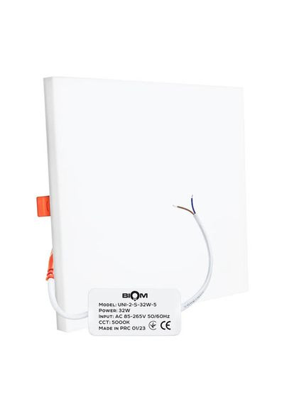 Світильник світлодіодний UNI-2-S32W-5 32Вт квадратний 5000К (00-00022821) BIOM (370241626)