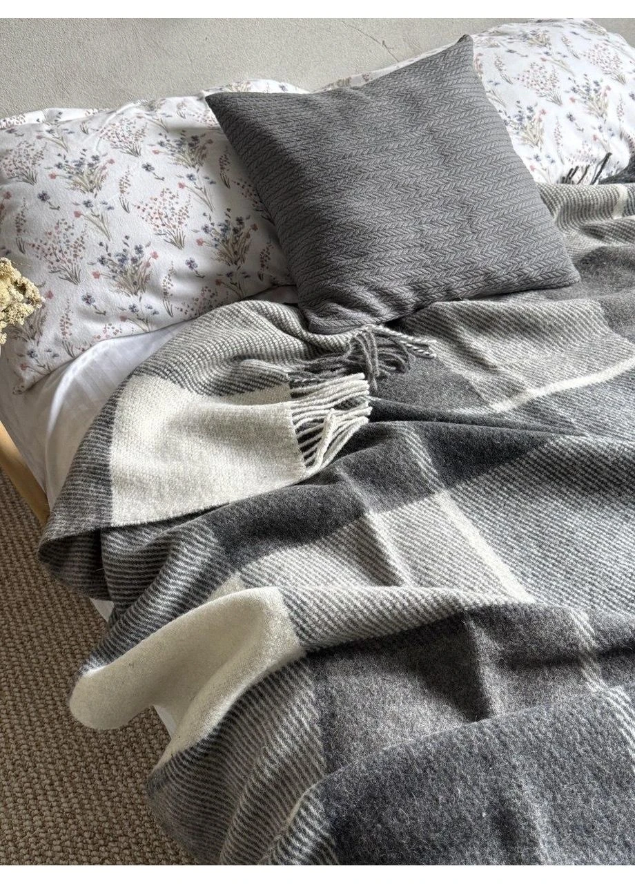 Плед Wool в клетку шерстяной Vladi (391556899)