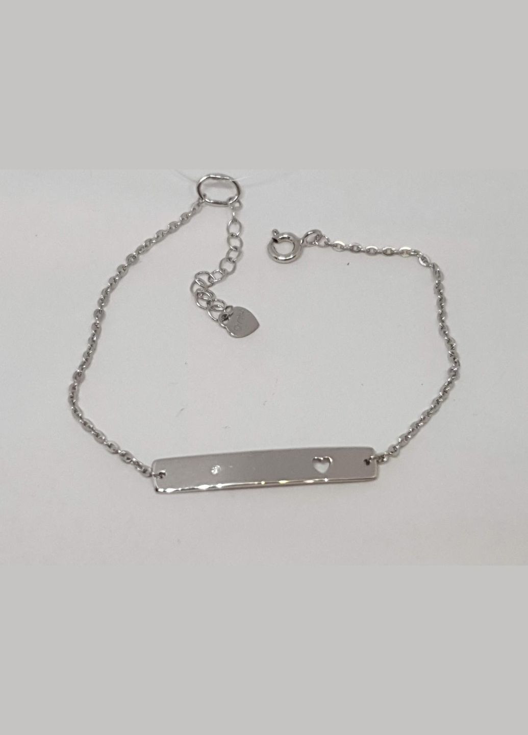 Срібний браслет з фіанітом. 90501262 Qvaliz (303877418)