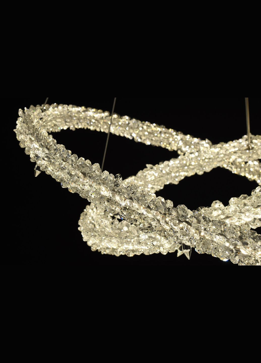 Люстра подвесная хрустальная LED 28133 Латунь 25-170х64х64 см. Sunnysky (364490751)