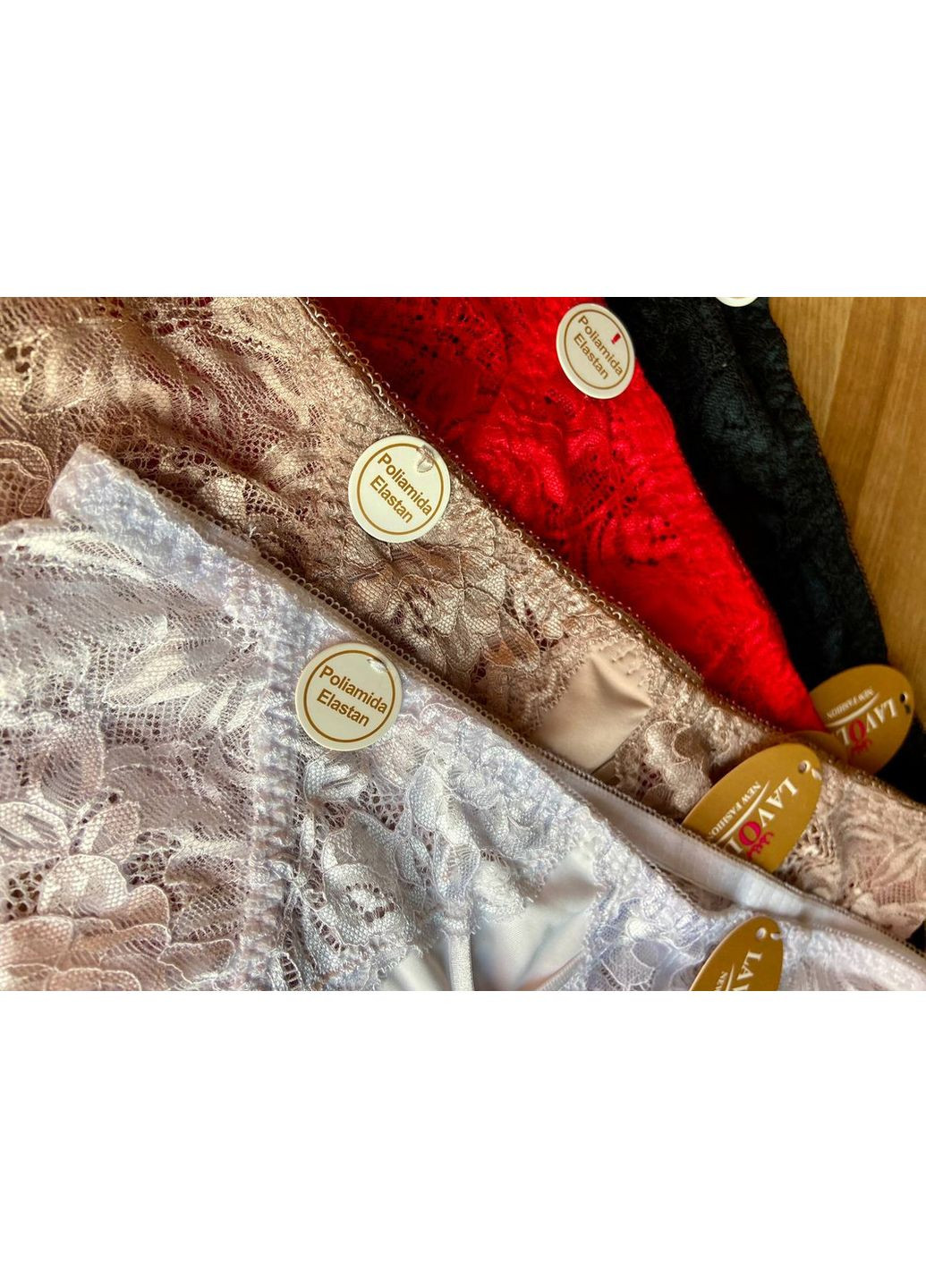 Стринги из микрофибры и цветочного кружева Lavolle Стрінги (360804729)