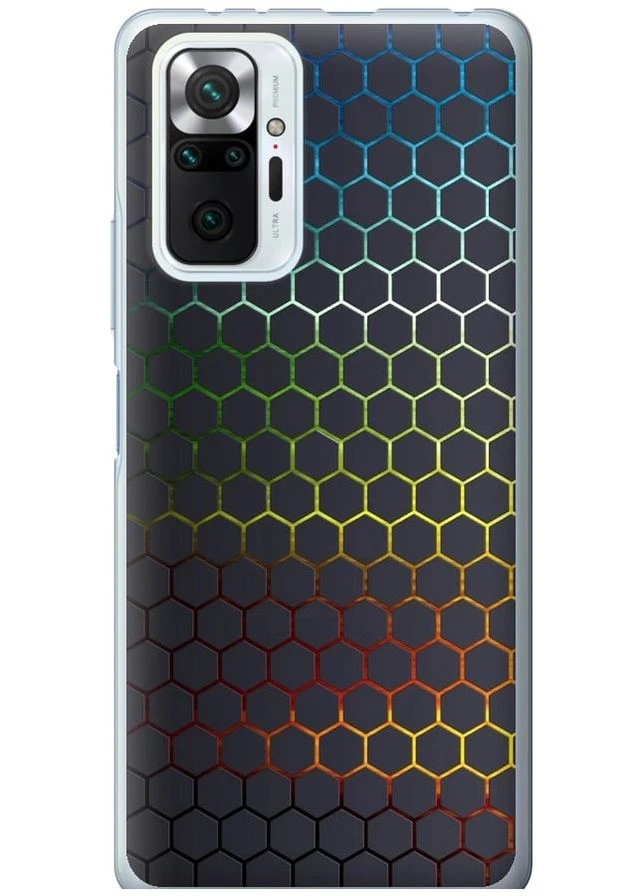 Силиконовый чехол 'Переливающиеся соты' для Endorphone Xiaomi Redmi Note 10 Pro (330612743)
