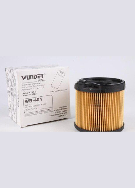 Фільтр паливний Fiat Scudo/Citroen Jumpy/Peugeot Expert 2.0JTD/HDi 99-04 (с-ма Bosch) WB 404 UA63 Wunder Filter (342410251)