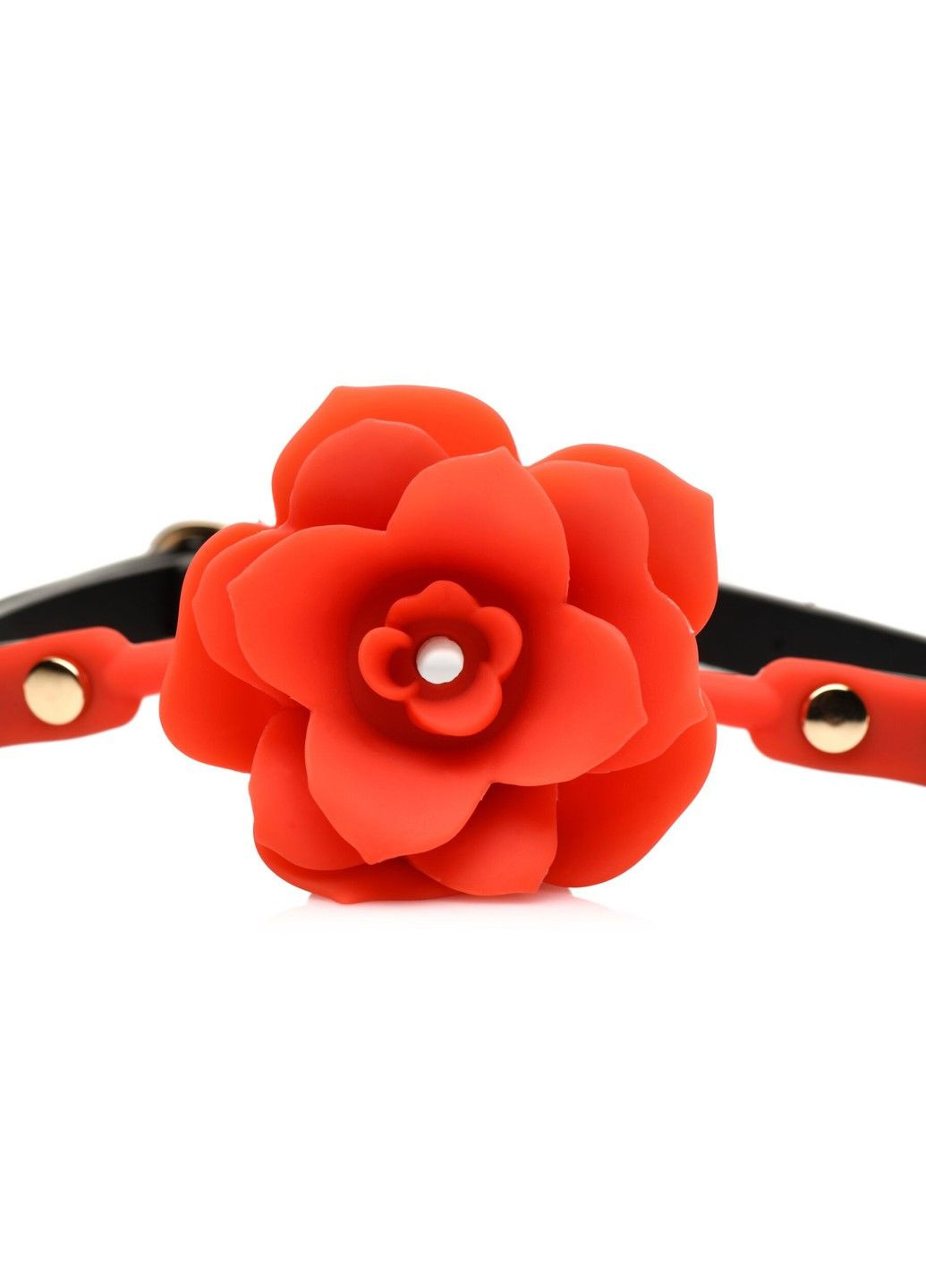 Силиконовый кляп с розой Blossom Silicone Rose Gag Red БДСМ аксессуар для фетиша Master Series (298573443)
