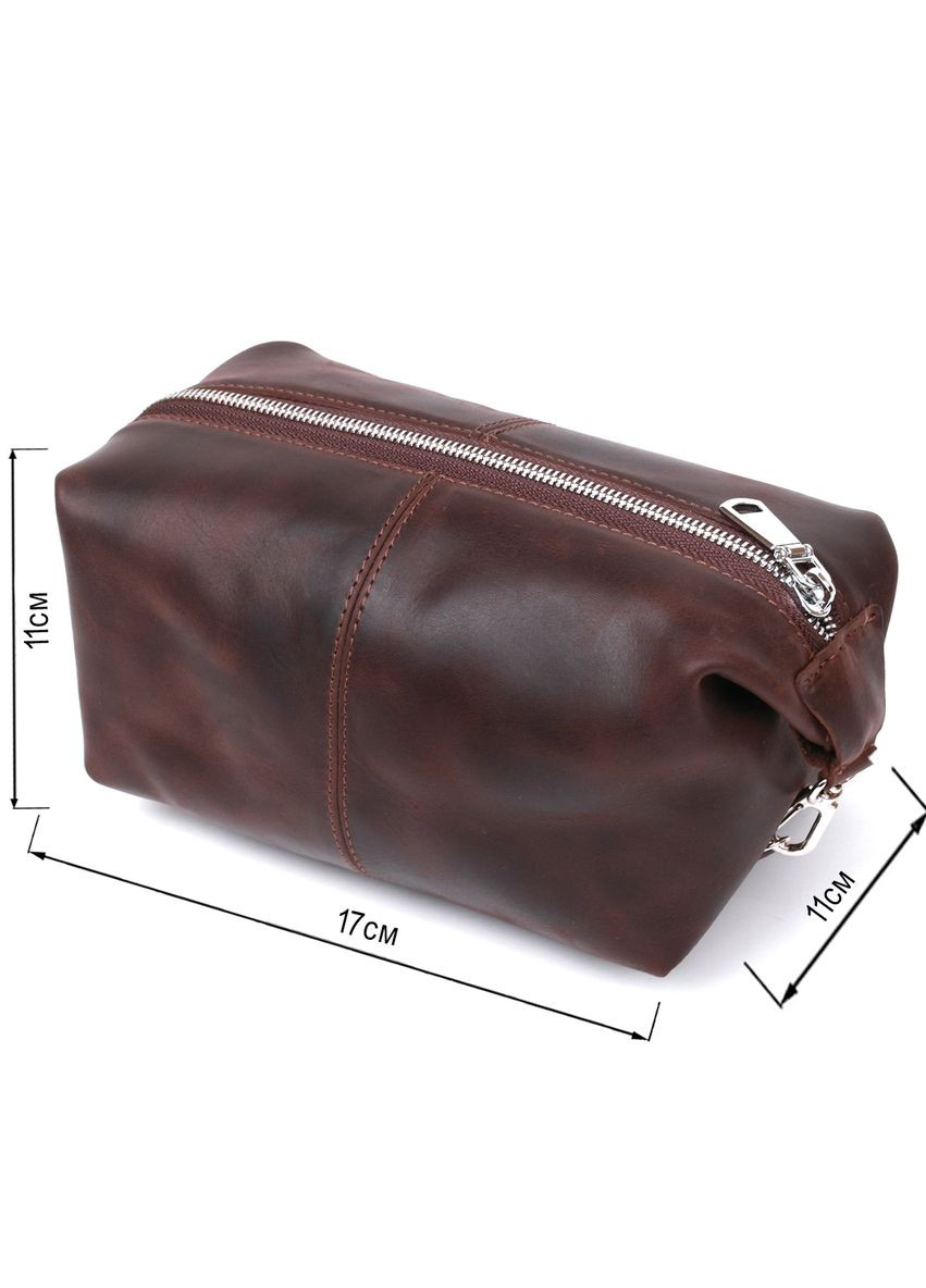 Шкіряна вінтажна косметичка 16398 Shvigel (332052650)