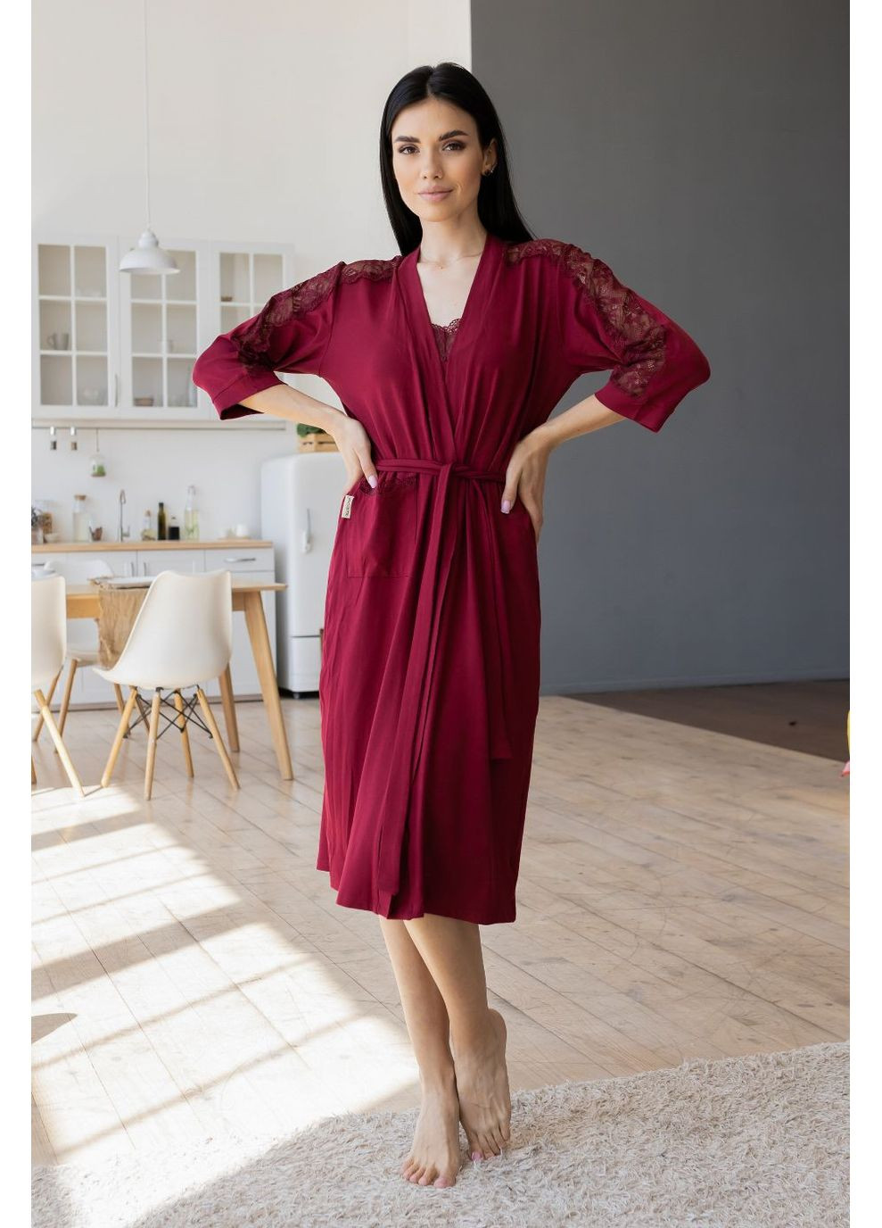 Халат домашній жіночий Хм1212 Марсала MiaNaGreen (366432366)