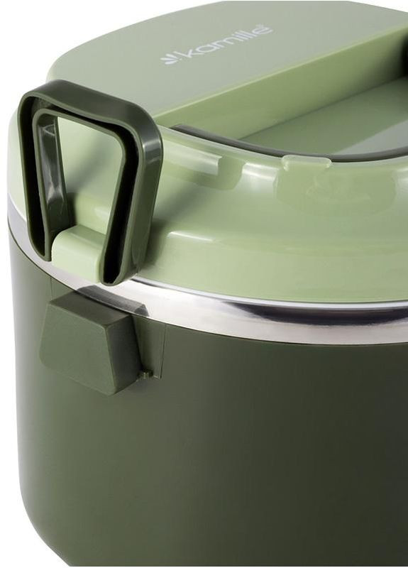 Ланч-бокс Snack 1000мл, пластик і нержавіюча сталь,зелений Kamille (372173780)