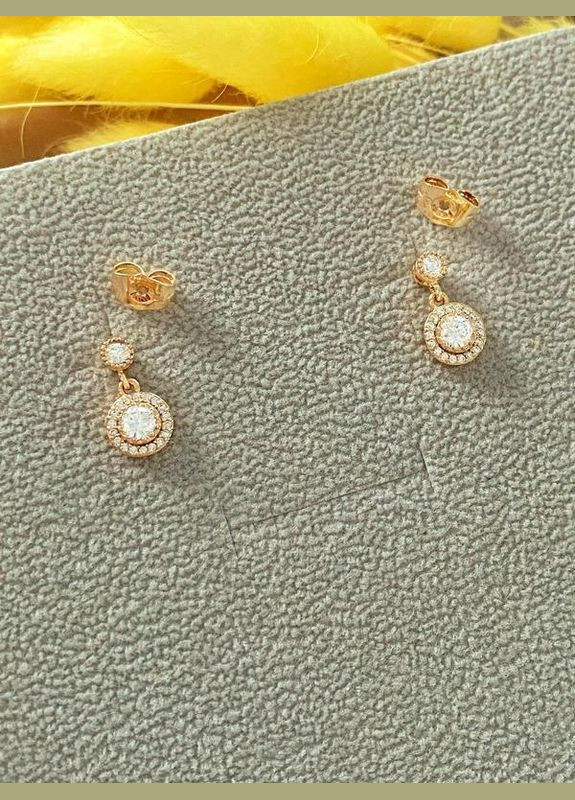 Позолочені Сережки-гвоздики. Позолота No Brand (345741990)