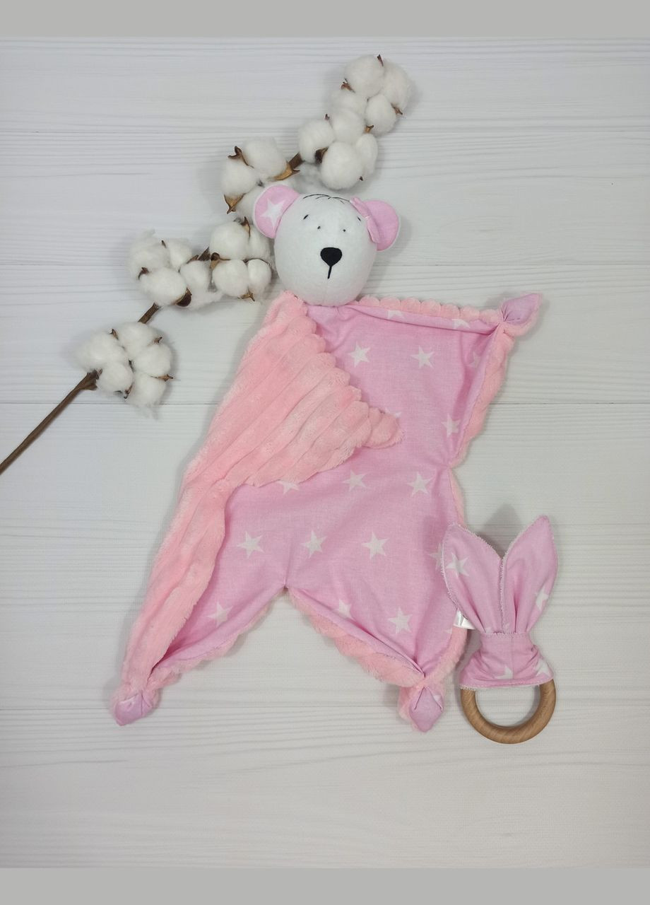 Комфортер Медвежонок и Эко грызунок Шуршащие ушки a.l.babybox Звезды No Brand (315488369)