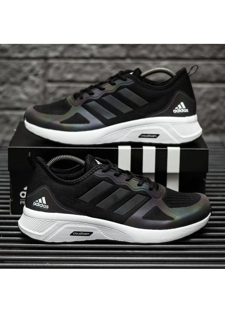 Білі кросівки чоловічі adidas cloudfoam black white v2 адідас клаудфоам білі демісезон No Brand