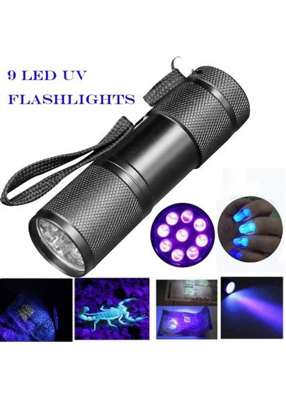 Ультрафіолетовий ліхтарик-брелок для перевірки валют та документів 9 LED 395-400 нм ProDobro (365442419)