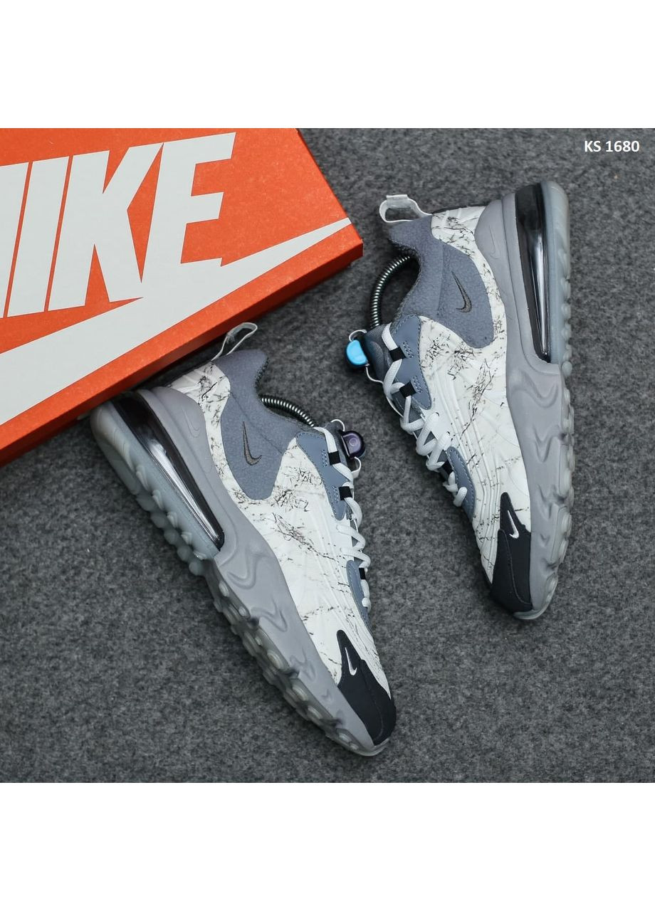 КРОССОВКИ ЖЕНСКИЕ NIKE TRAVIS SCOTT X AIR MAX 270 REACT GREY НАЙК ТРЕВИС СКОТ No Brand серые демисезоны (368857858)