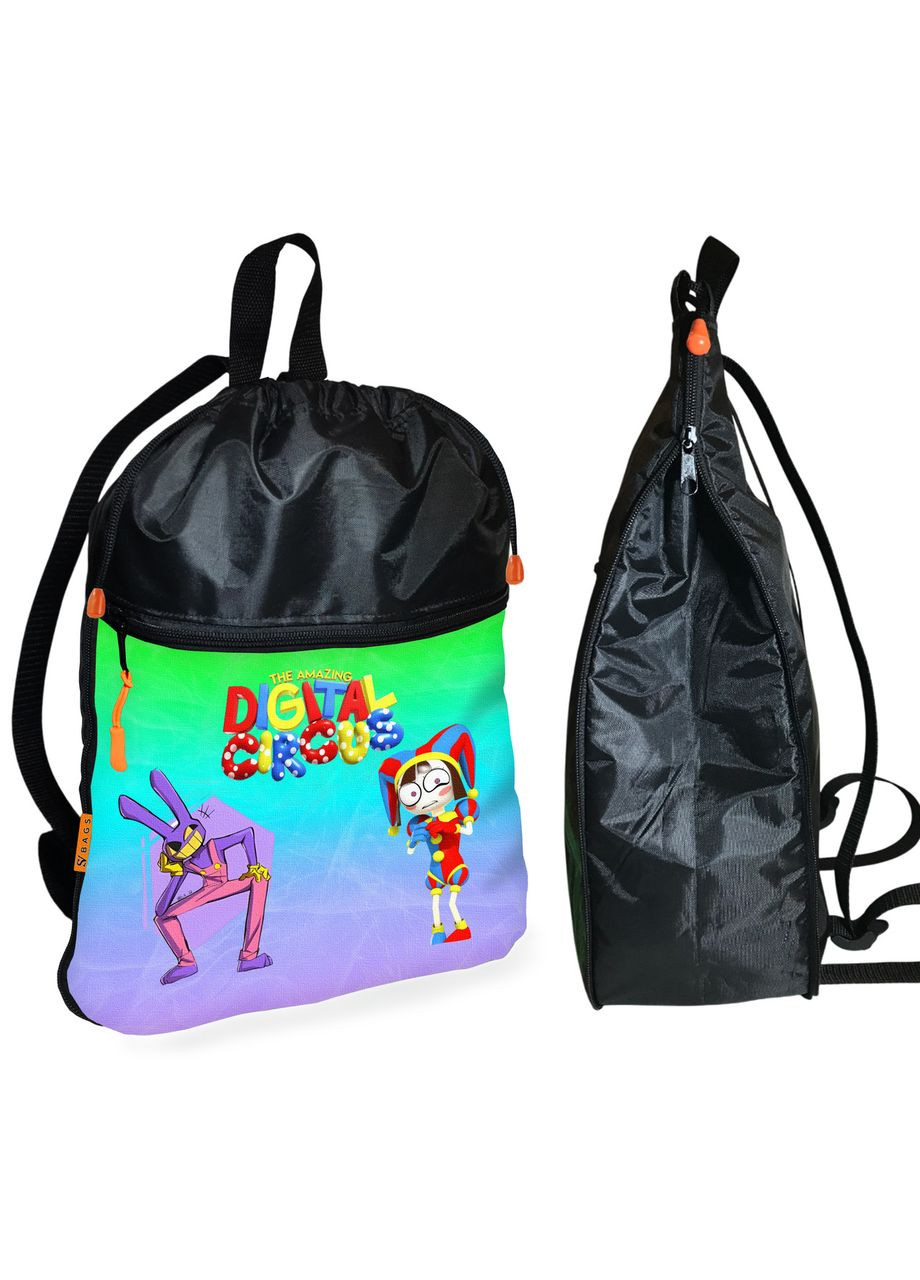 Шкільний рюкзак дитячий Цифровий Цирк + Сумка для взуття спортивної форми рюкзак-мішок хлопчикові (2197) No Brand (332566088)