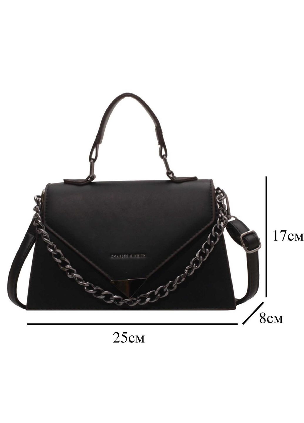 Сумка крос-боді через плече жіноча чорна (RN-137) No Brand (332807093)