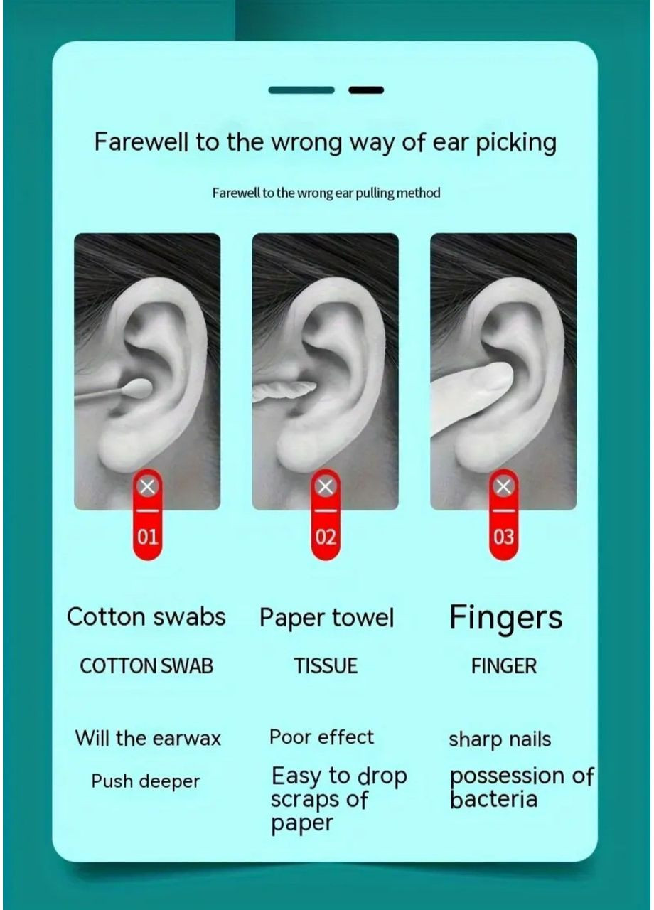 Набор для чистки ушей и удаления ушной серы из 6 инструментов. No Brand (363024755)