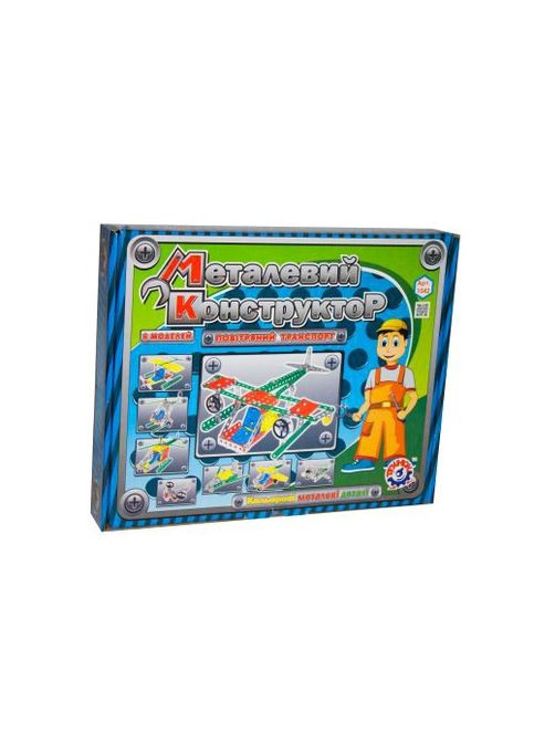 Конструктор металлический Воздушный транспорт Технок 191 детали для сборки самолета и вертолета. ProDobro (367097792)