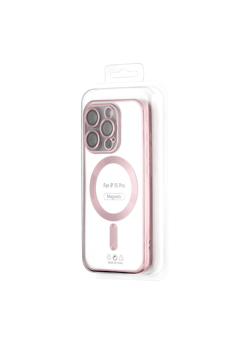 Чохол Ductil Metallic Edge with MagSafe (Protected Camera & Lens) Pink Case iPhone 15 Pro (322820666)