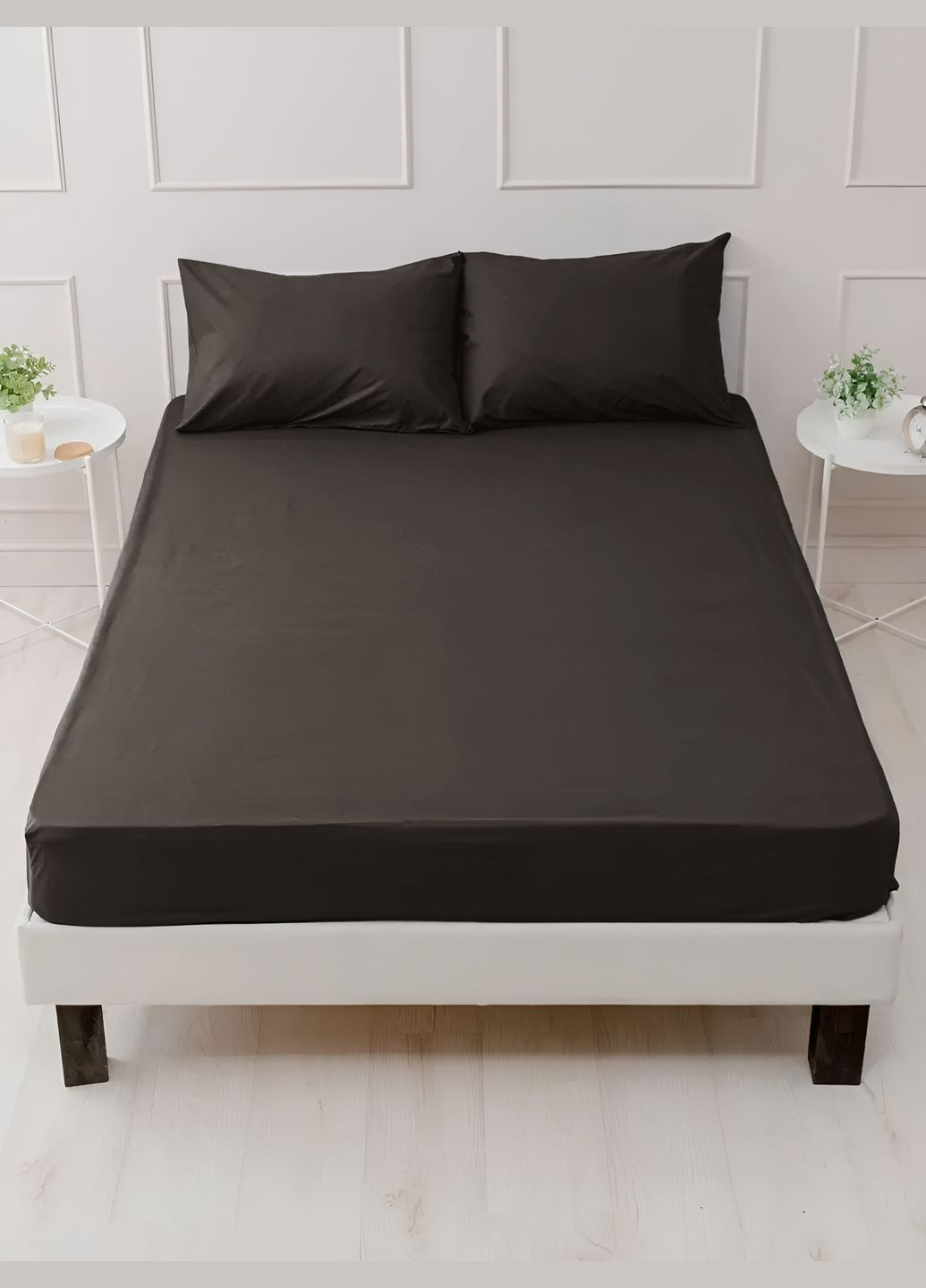 Простынь на резинке microfiber Brown 190х200 (GDMBSHEETF190200) Good-Dream (321966529)