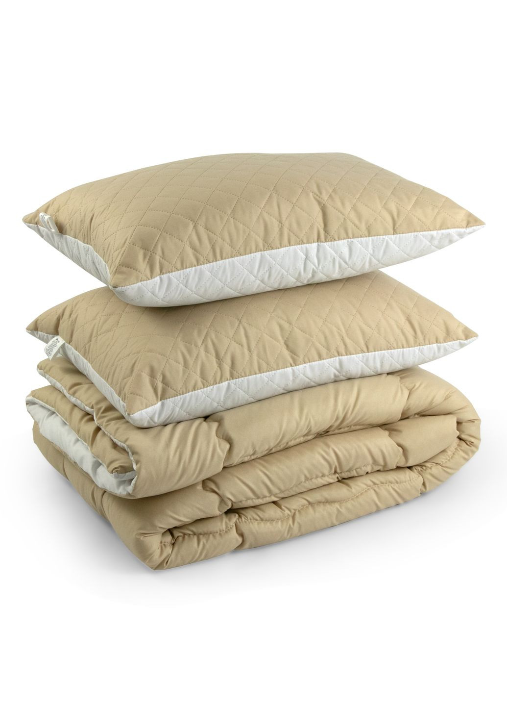 Набор одеяло 200х220+2 подушки 50х70 силиконовые Руно К_925.52СЛ300_Бежевий (300530107)