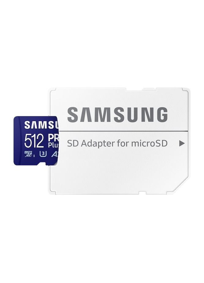 Карта памяти MicroSDXC 512GB UHS-I/U3 Class 10 Pro Plus R180/W130MB/s + SD-адаптер (MB-MD512SB/WW) Samsung (368679646)