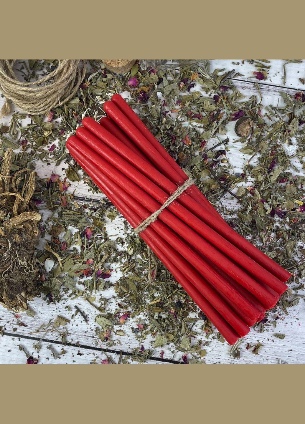 Червоні воскові свічки 21 см 5Candles (322301698)