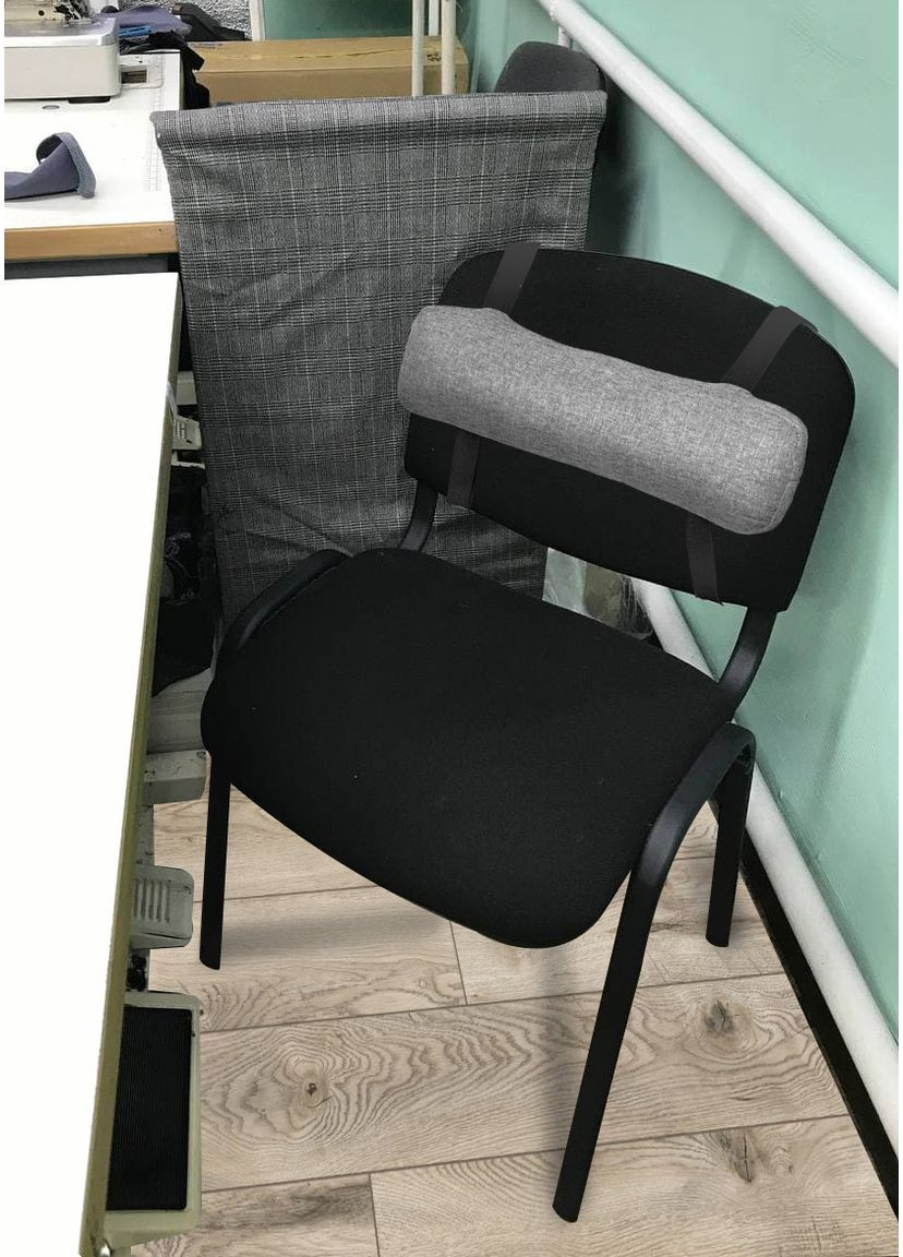 Ергономічна подушка EKKOSEAT під поперек на офісний стілець. Сіра. ST-2H-201. Ekko Seat (353718966)