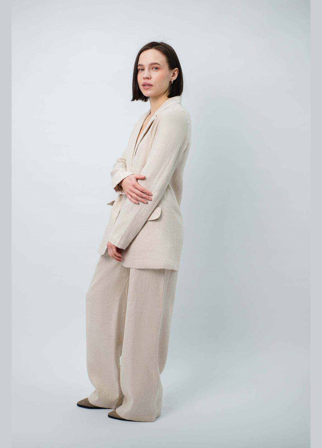 Бежевый женский женский оверсайс BeART однотонный - летний