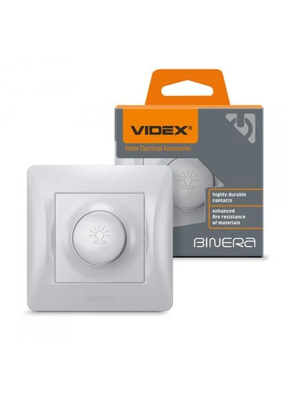 Димер 600Вт срібний шовк BINERA Videx (378286587)