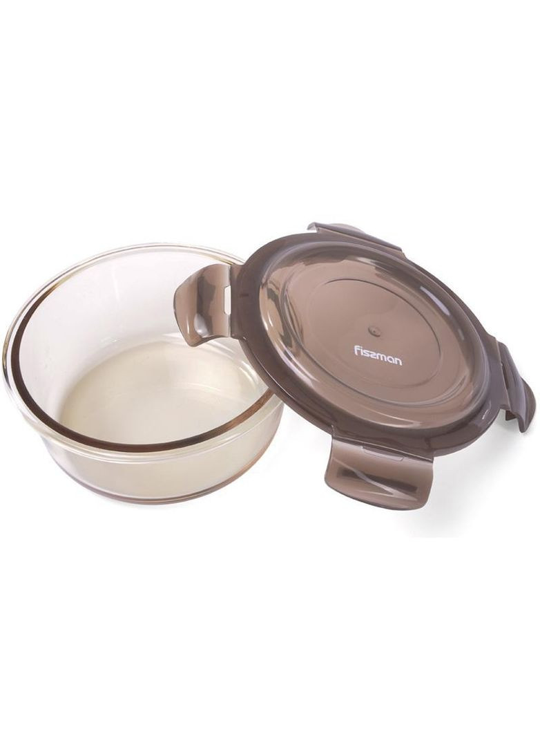 Контейнер для продуктов Luxor 400мл стеклянный, 14х7.5см круглый Fissman (329898068)