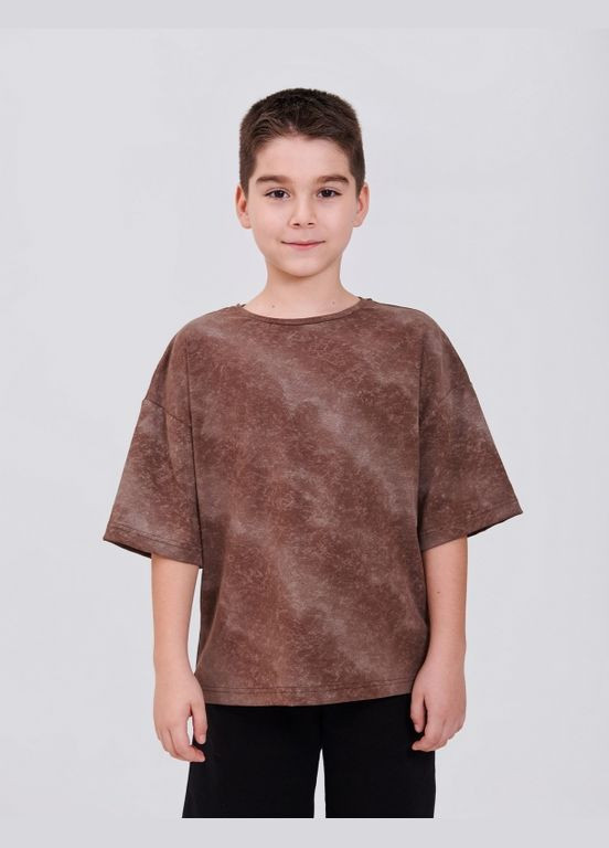 Коричневая футболка коричневый Smil