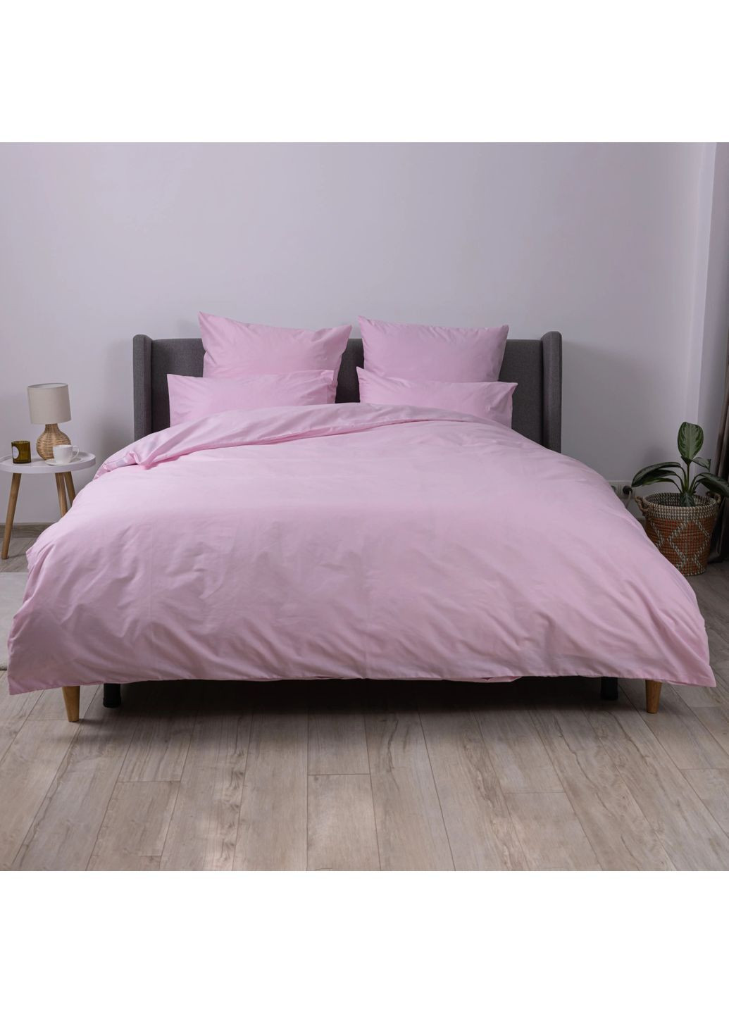 Євро комплект постільної білизни з наволочками 70*70 см, 115 гр/м2 гіпоалергенний Pastel Rose Рожевий (12900200215) ТЕП (364100061)