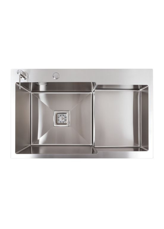 Набір кухонної мийки 78*50С L нержавійка Handmade (поглиблена полиця) Platinum (336934560)