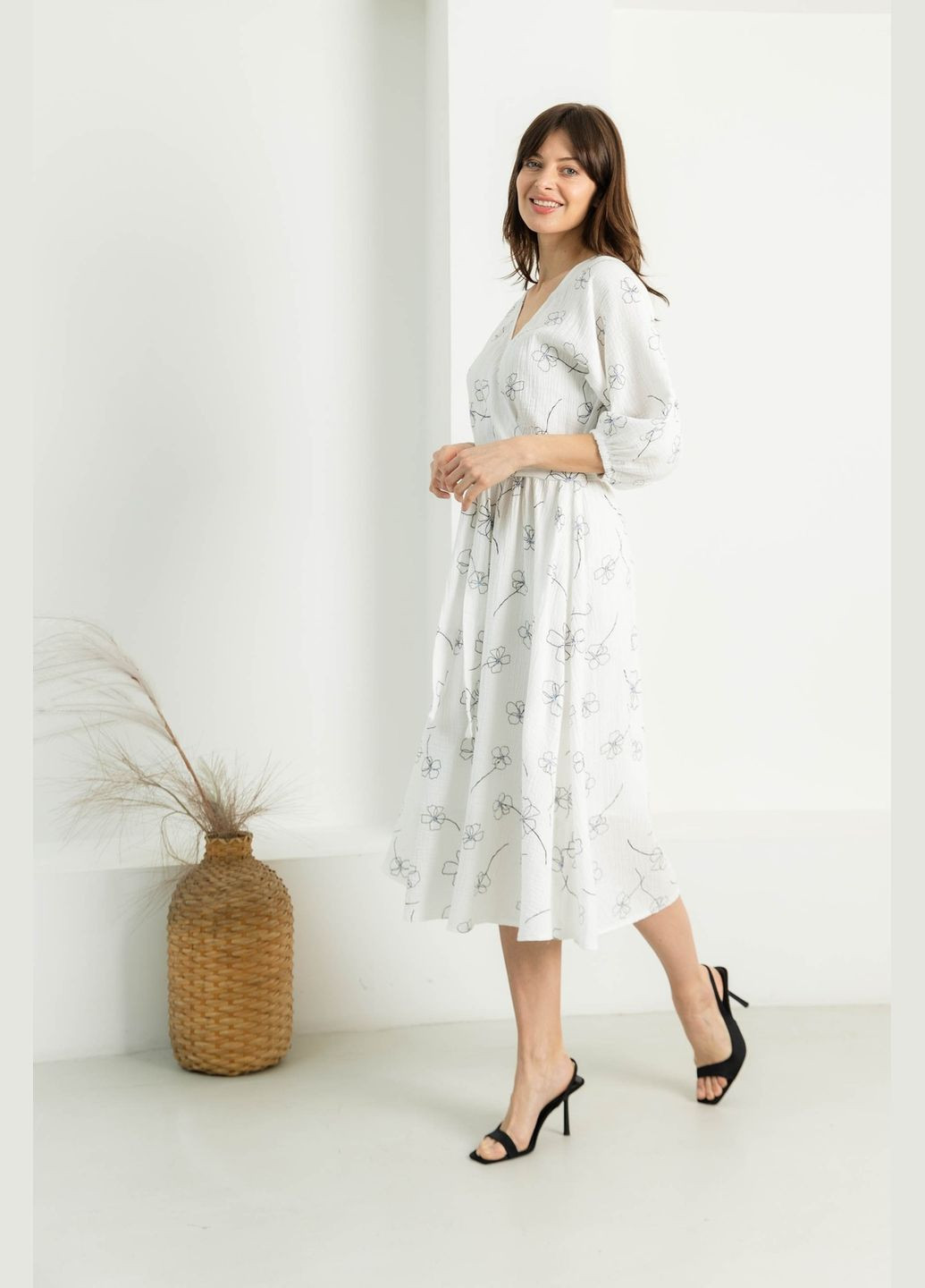 Блакитна повсякденний сукня Seventeen з квітковим принтом