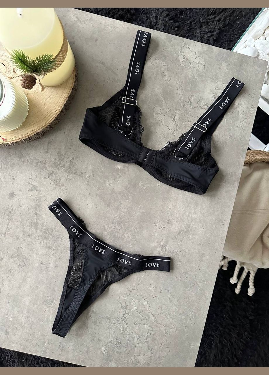 Черный комплект нижнего белья Domino