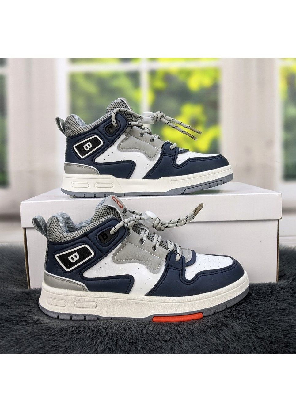 Синій осінні кросівки високі для дівчинки хайтопи Apawwa