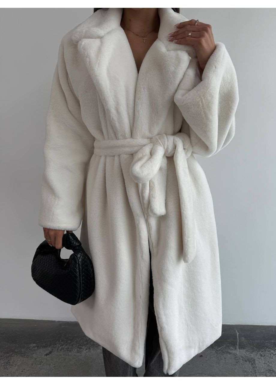 Жіноча шуба на підкладці подовженого крою з поясом MonCher (363849353)