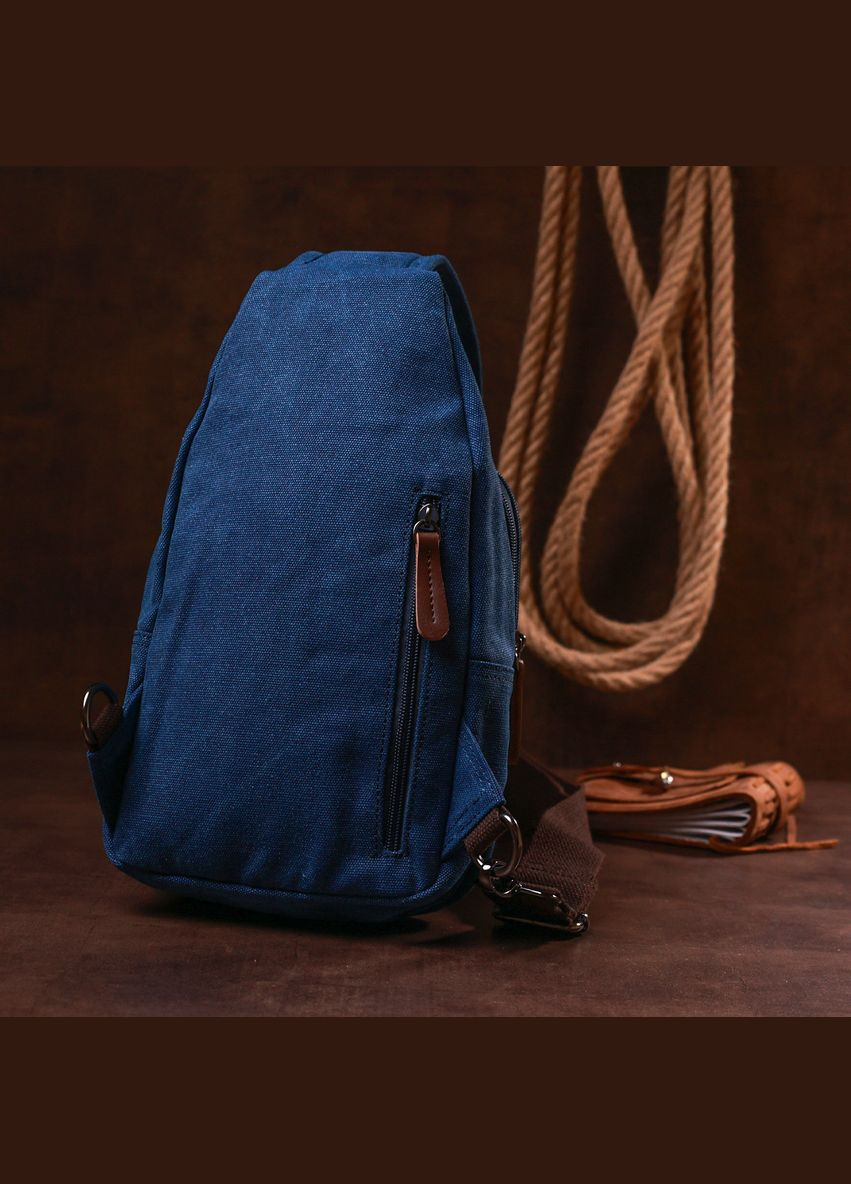 Сумка слинг мужская текстильная через плечо синяя 20387 Vintage (362418123)