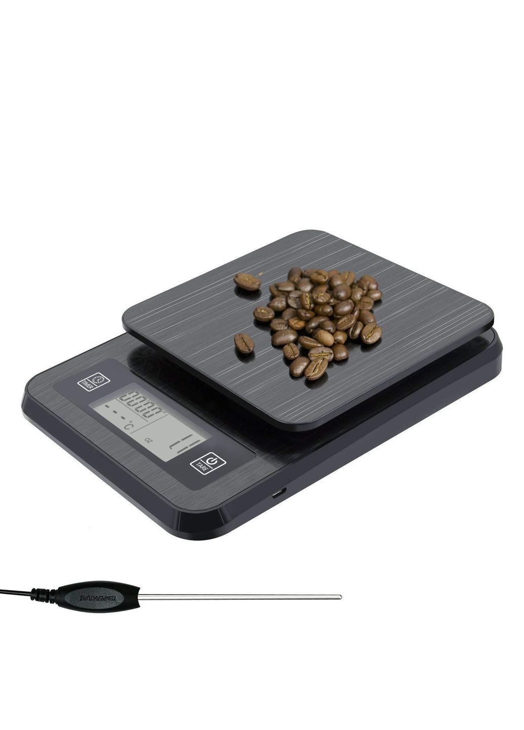 Електронные кофейные весы с термометром Zally Coffee Drip Scale K308 No Brand (302974825)