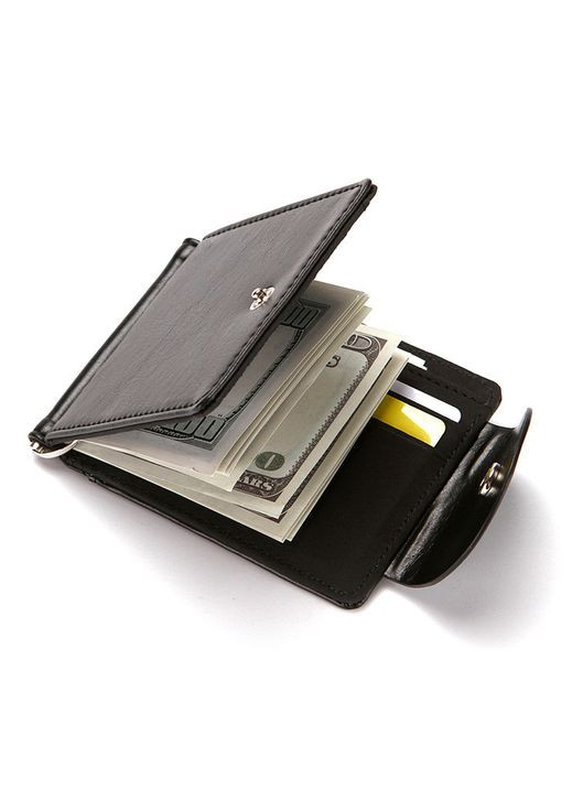 Мужской классический кошелек с зажимом-скобой, зажим для денег на кнопке "Simple" ( ) China (366875100)